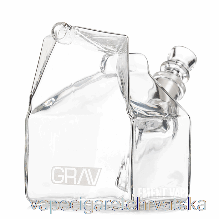 Vape Hrvatska Grav Milk Carton Stakleni Bubbler Clear